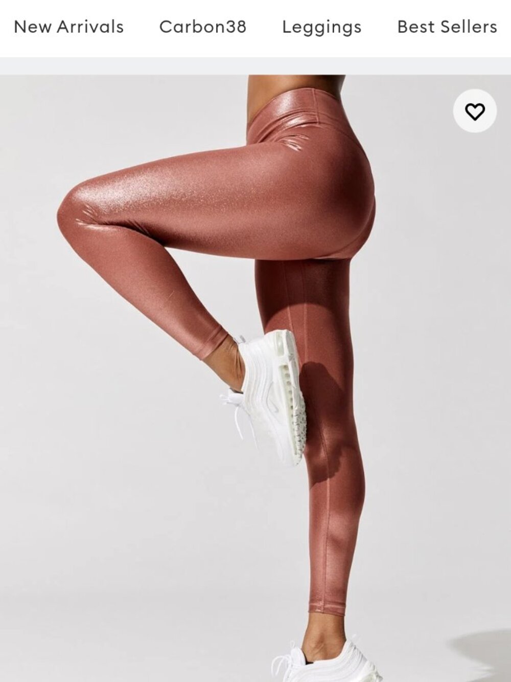 Nike rose gold shiny leggings